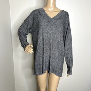 Apt 9 Gray V Neck Knit Sweater